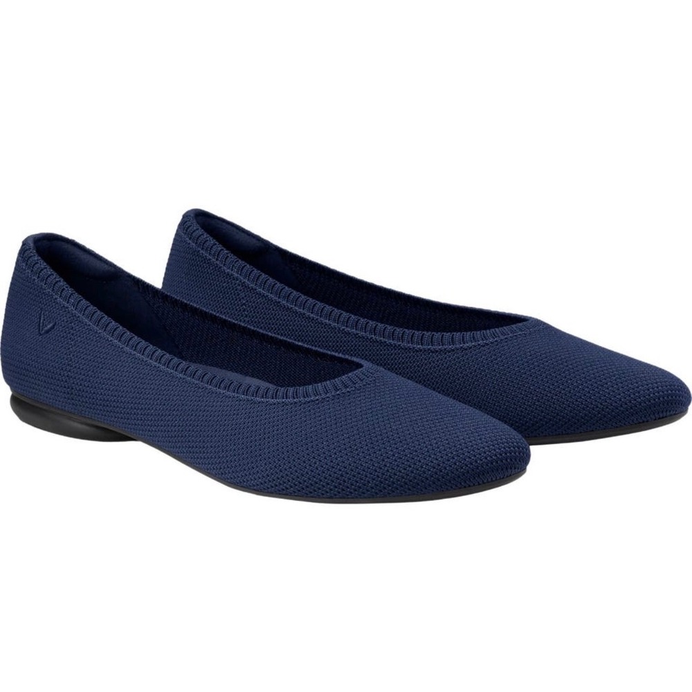 Vivaia Round Toe Knit Flats Navy Blue Flats 39.5